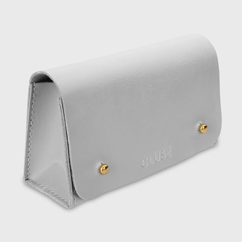 CLUSE Vigoureux 33 H-Link, Silver, Snow White/Silver CW0101210003 - leather pouch