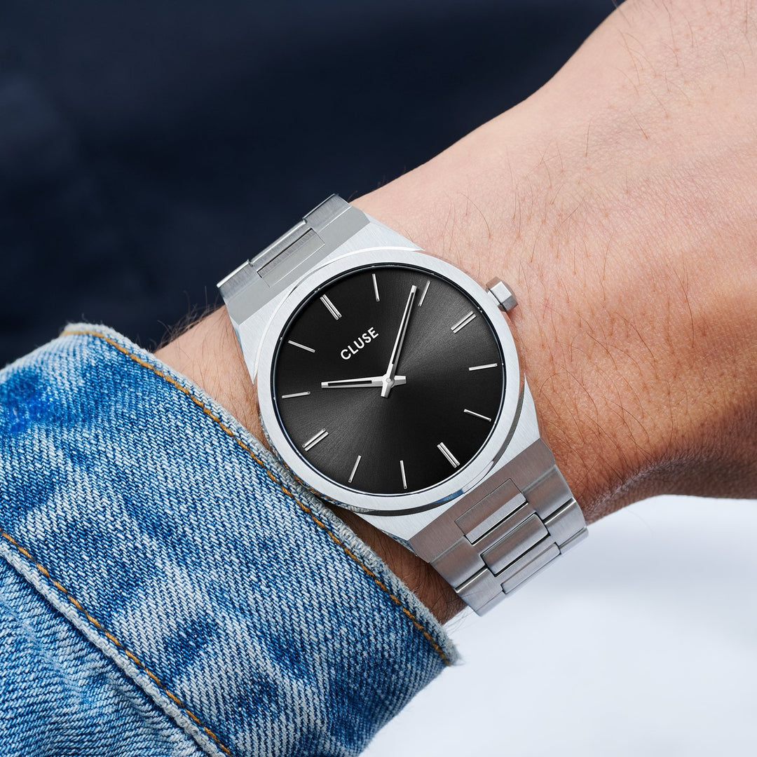 CLUSE Vigoureux Silver, Black CW0101503004 - Watch on wrist