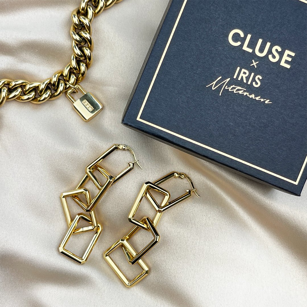 CLUSE Iris Mittenaere Chain Earrings, Gold Colour CE14001 - Earrings
