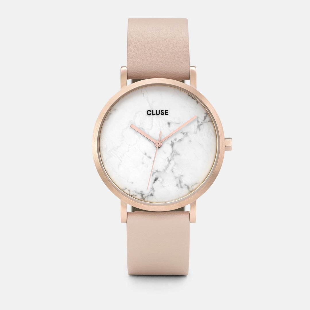 CLUSE La Roche Rose Gold White Marble/Nude CL40009 - watch 