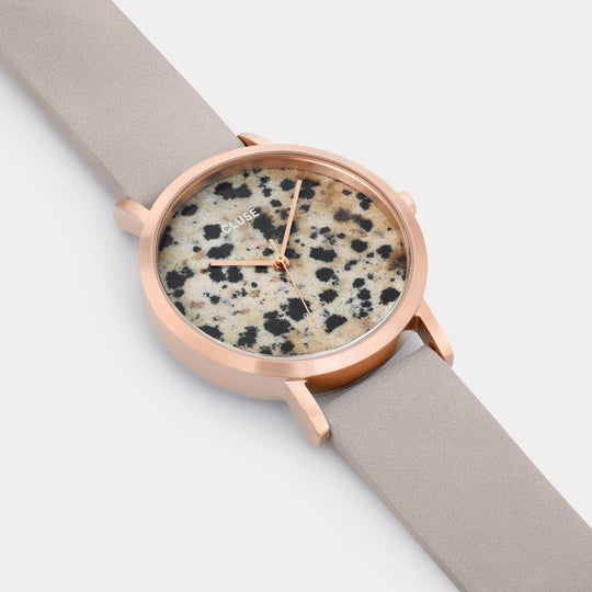 CLUSE La Roche Petite Rose Gold Dalmatian/Grey CL40106 - watch face detail