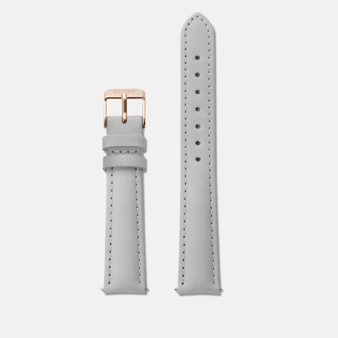 CLUSE Strap 16 mm Leather Grey/Rose Gold CS1408101027 - Strap