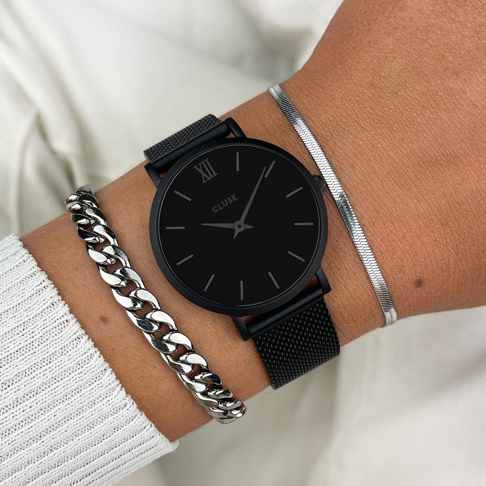 Cluse Black Mesh Uhr CLUSE Minuit Uhr CW0101203012 Schwarz