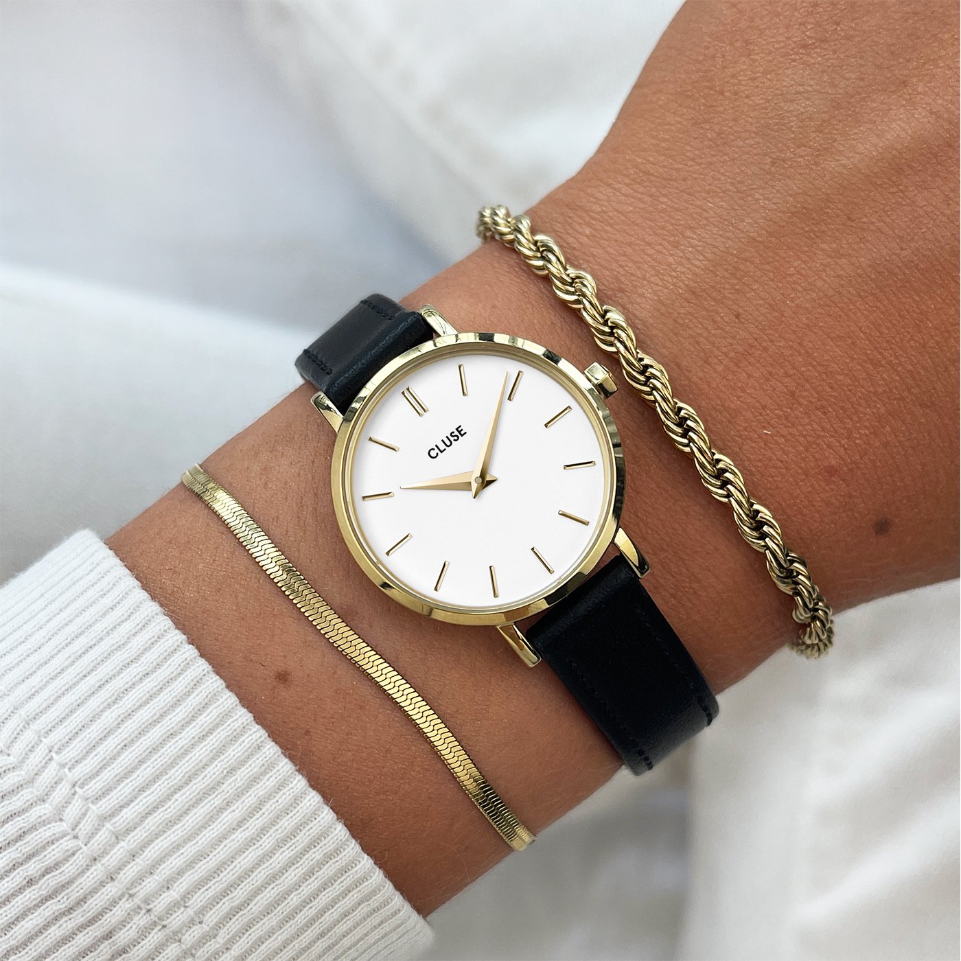 Montre cluse best sale bracelet cuir